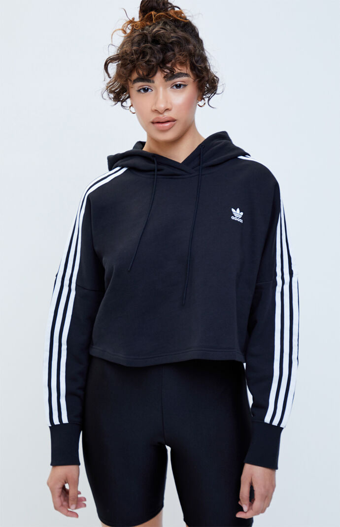 Black Cropped Hoodie