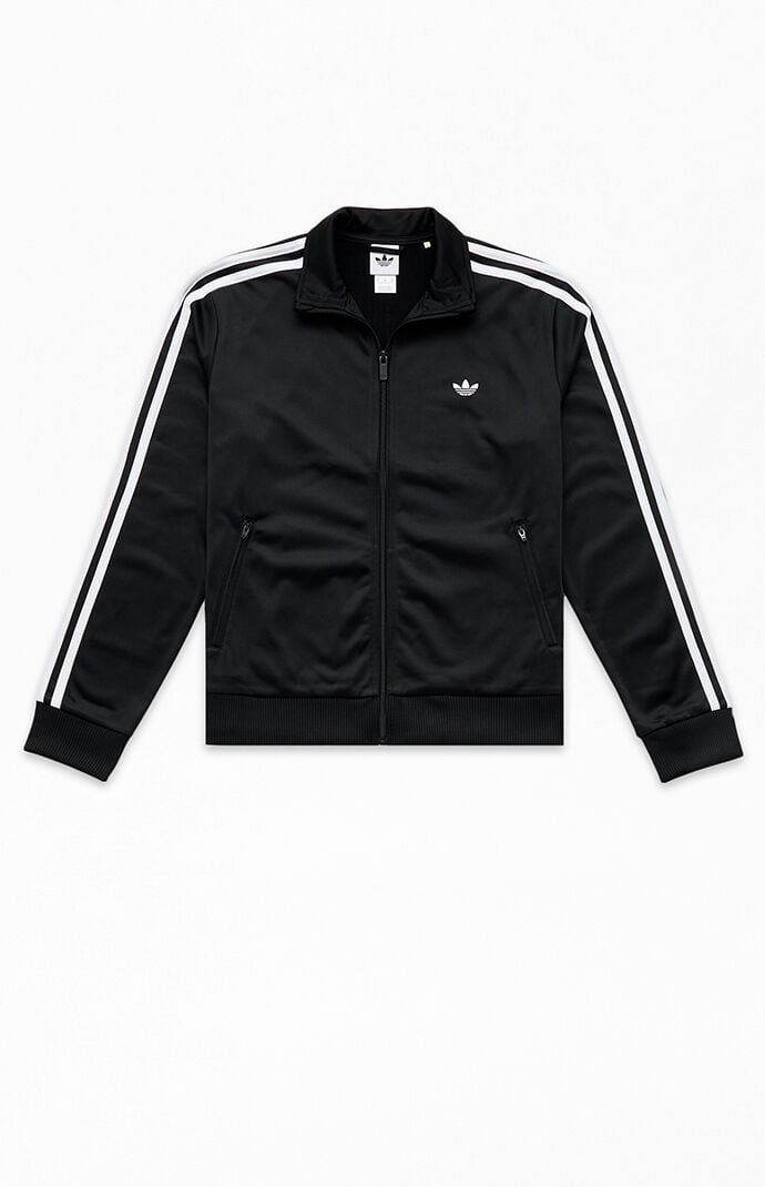 Adidas Kids Black Firebird Track Jacket - Size Medium(8)