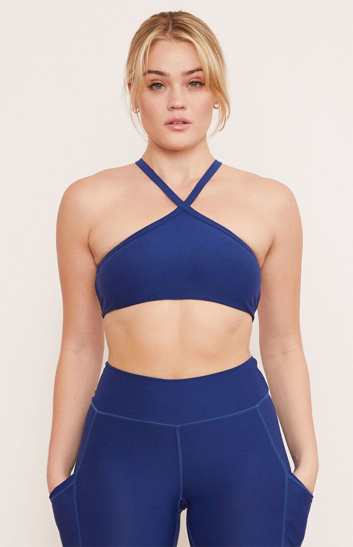 Eco Indigo Pyramid Sports Bra