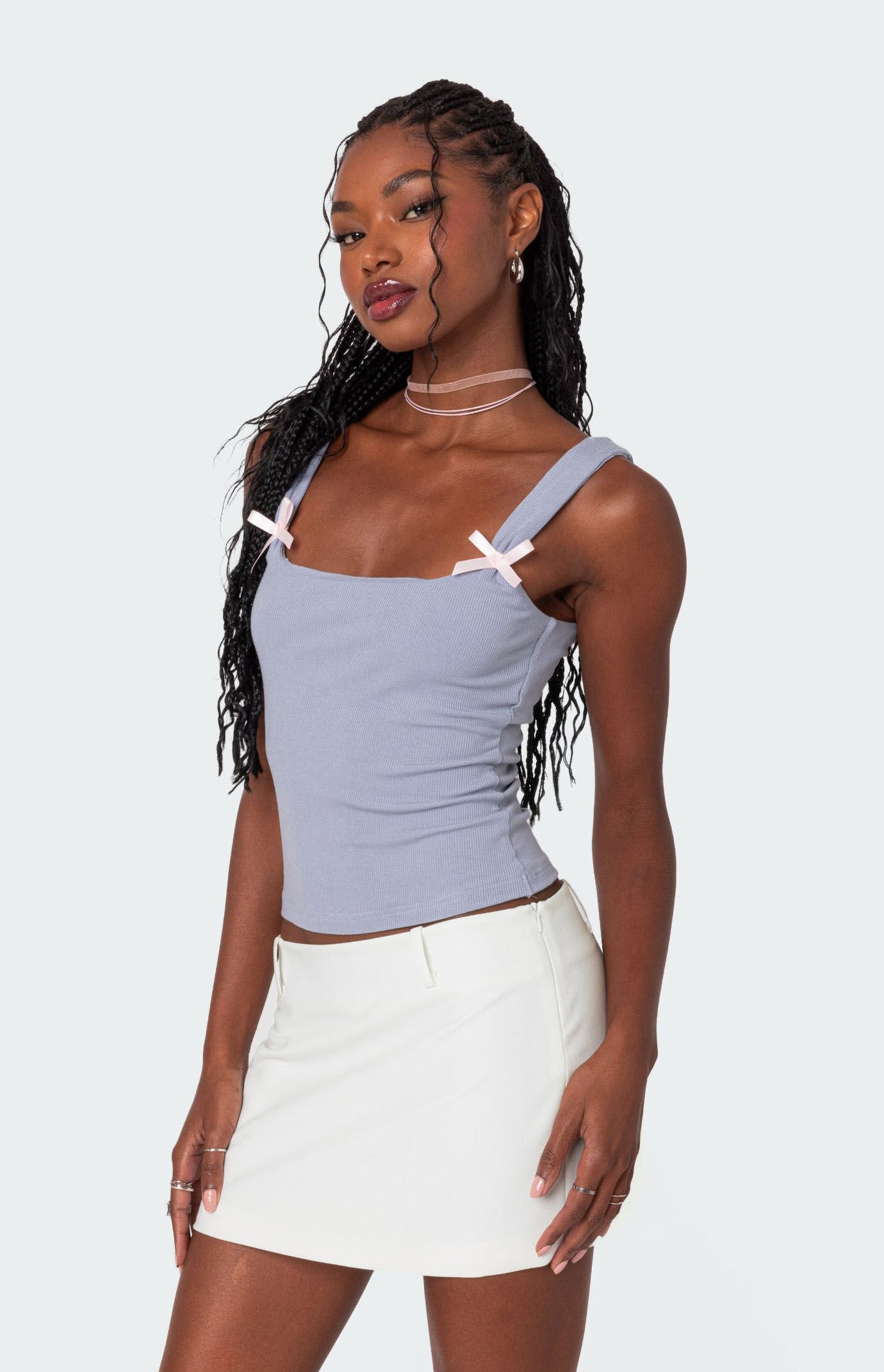 Edikted Lola Ribbed Tank Top