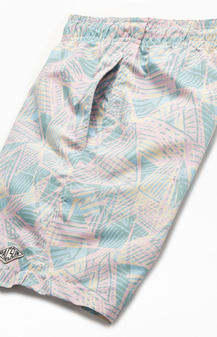 '90s Geo 16" Swim Trunks