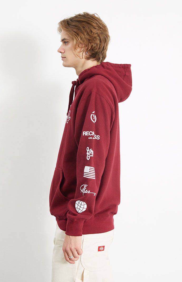 Red champion hoodie pacsun hot sale