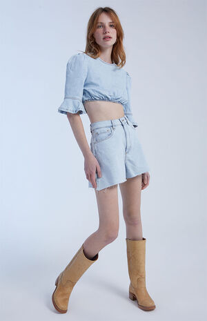 Comfort Denim Crop Top image number 1