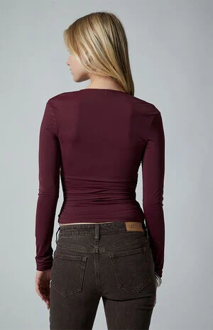 Natalia Shell Button Long Sleeve Top image number 4