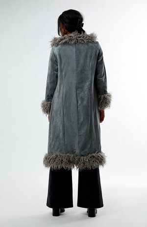 Faux Suede Fur Coat image number 4