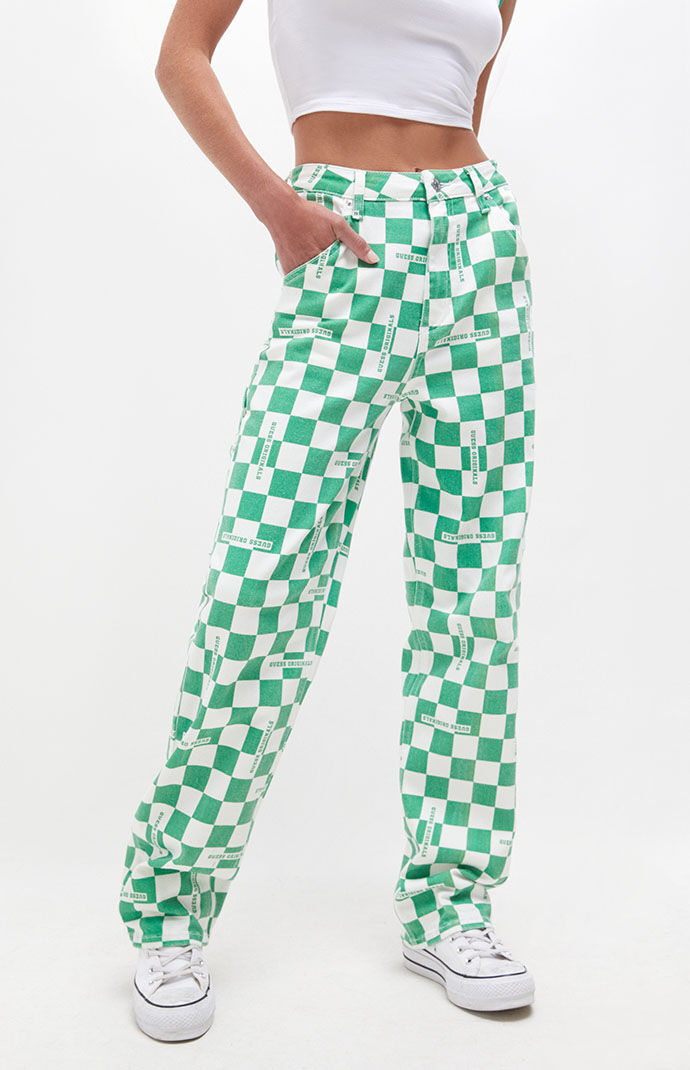 Guess plaid pants on sale