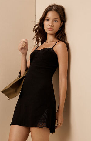 Lace Trim Bustier Mini Dress image number 2