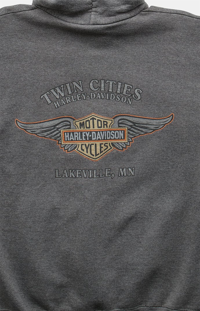 PS VINTAGE 2000s Harley Davidson Charcoal Pullover Hoodie