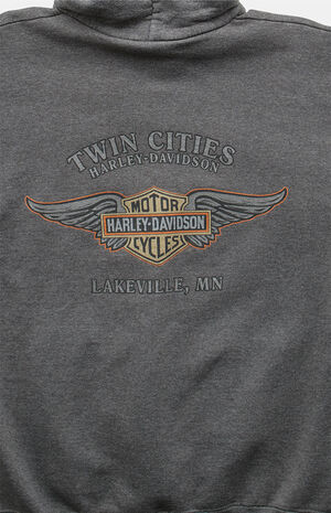 2000s Harley Davidson Charcoal Pullover Hoodie image number 2