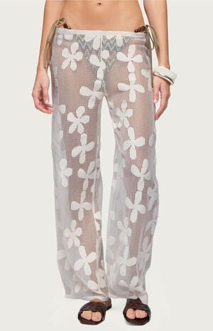 Candace Floral Texured Sheer Pants image number 1