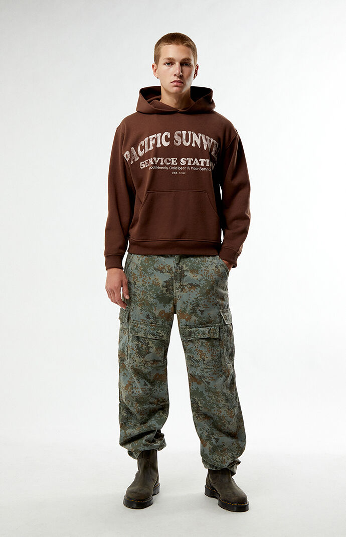 Guess Jeans Twill Camo Cargo Pants