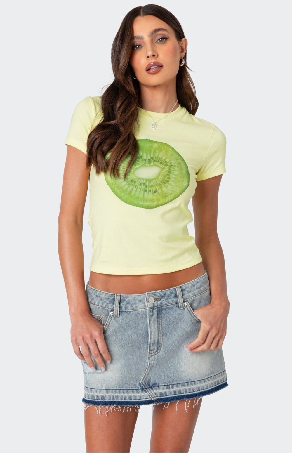 Crushed 3/4 Sleeve 'Kiwi' Shirt main image 1