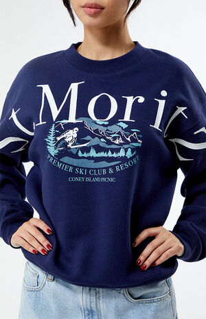 Navy St. Moritz Crew Neck Sweatshirt image number 2
