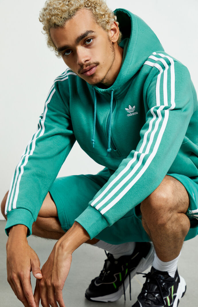 adidas green zip hoodie