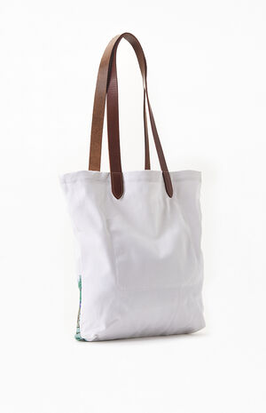 Equestrian-Print Twill Shopper Tote Bag image number 2