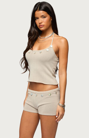 Nicca Iridescent Knit Halter Top image number 2