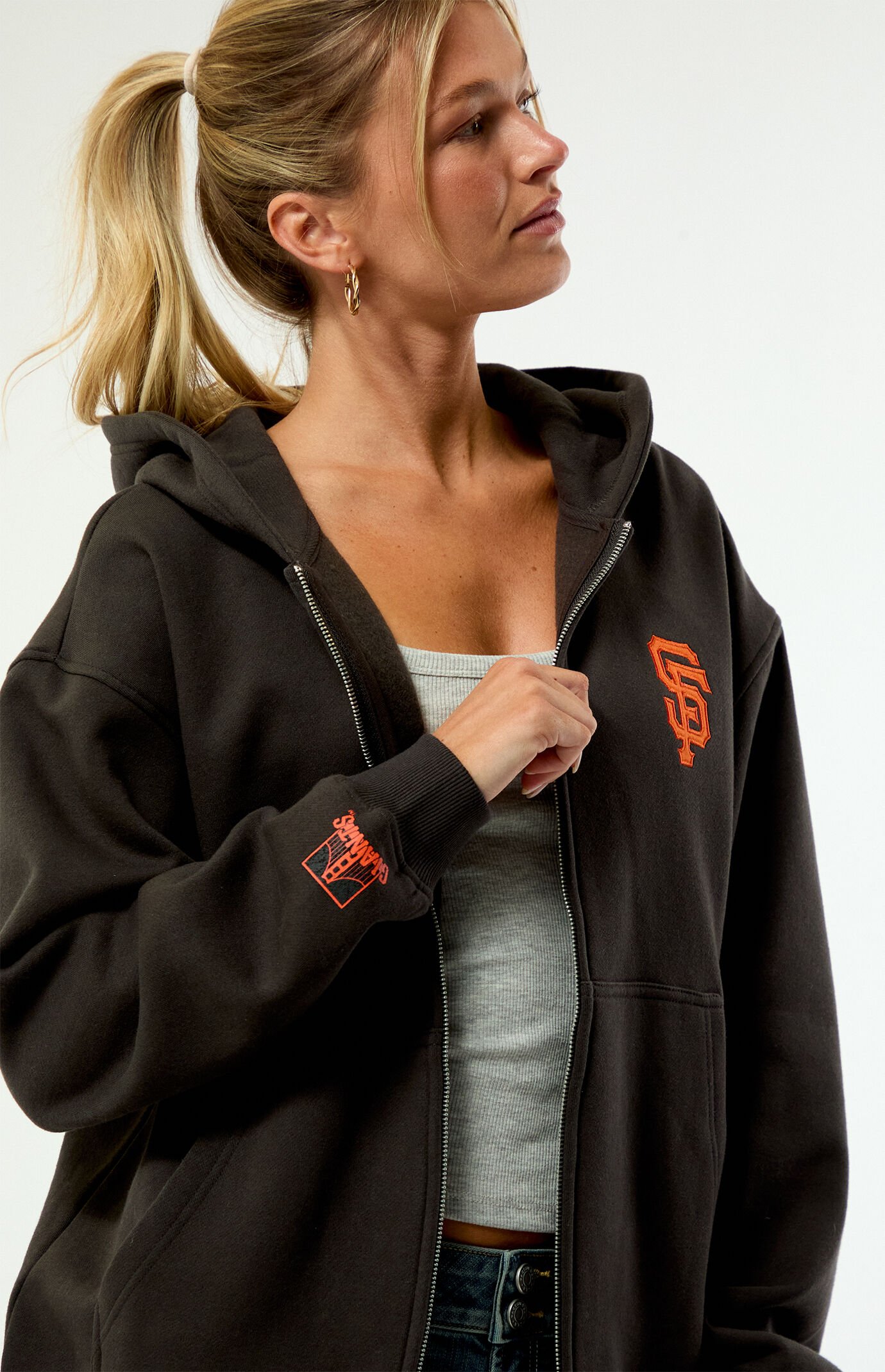 WILD COLLECTIVE x MLB SF Giants Zip Up Hoodie