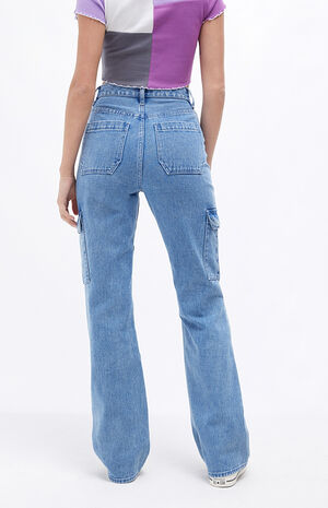 Medium Blue '90s Bootcut Cargo Pants image number 3