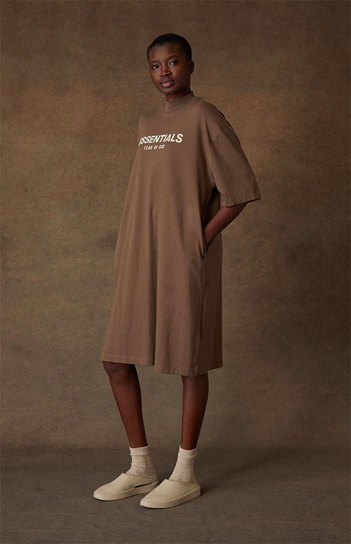 Light brown t shirt dress sale