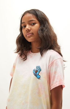 Kids Tie Dye Screaming Hand T-Shirt image number 2