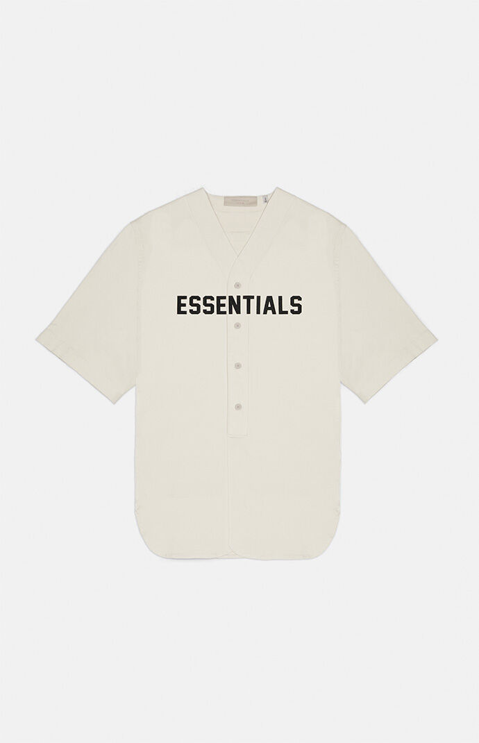 피어오브갓 에센셜 키즈 셔츠 Fear Of God Essentials Kids Wheat Baseball Jersey Shirt