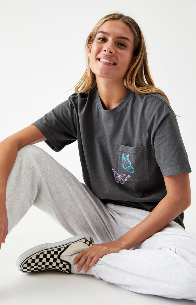 Two Butterflies Pocket T-Shirt