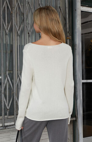 White Stella Cotton Sweater image number 3
