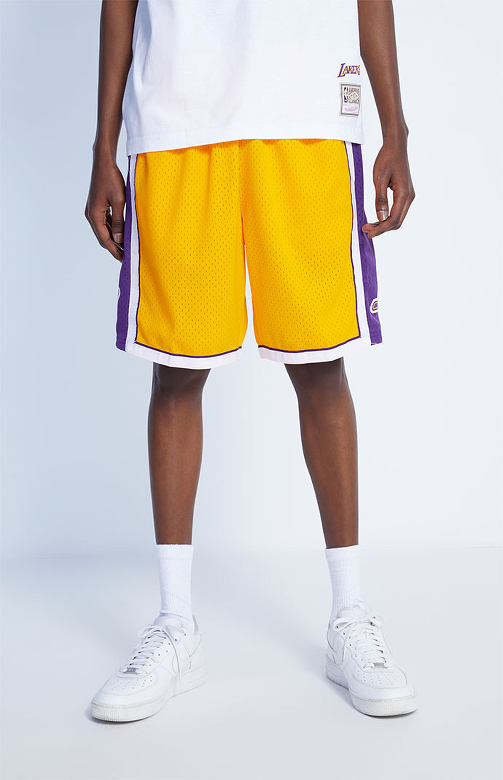 Mitchell & Ness Lakers Swingman Basketball Shorts PacSun