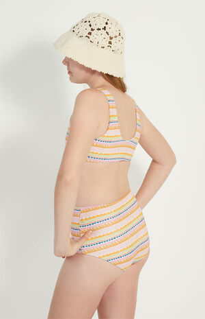 Multicolor Scrunched Bikini Swimsuit Set image number 3