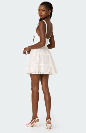 Bennett Eyelet Corset Mini Dress image number 4