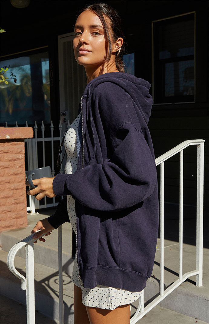 Blue Full Zip Hoodie