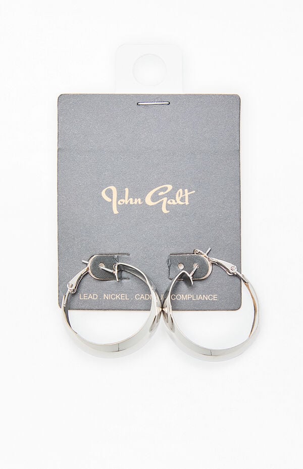 John Galt Silver Hoop Earrings