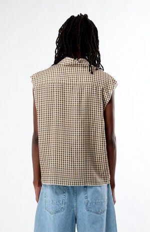 Joe&nbsp;Tan&nbsp;Flannel Cutoff Shirt image number 4