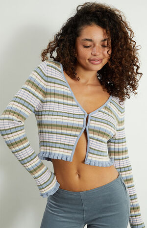 Cropped V-Neck Cardigan image number 1