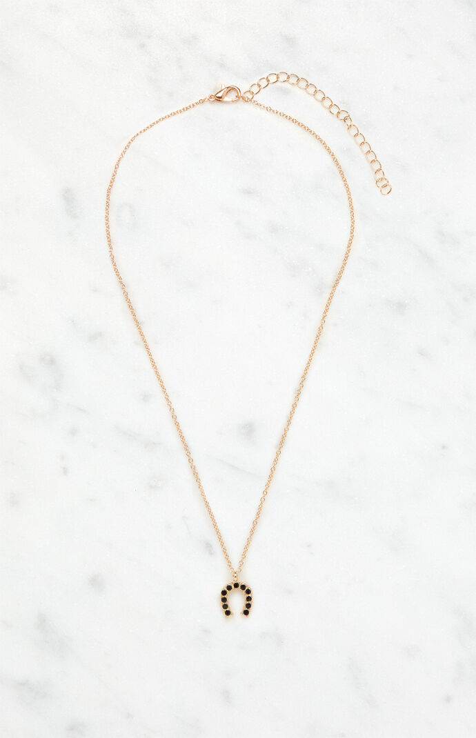 Rhinestone Horseshoe Necklace