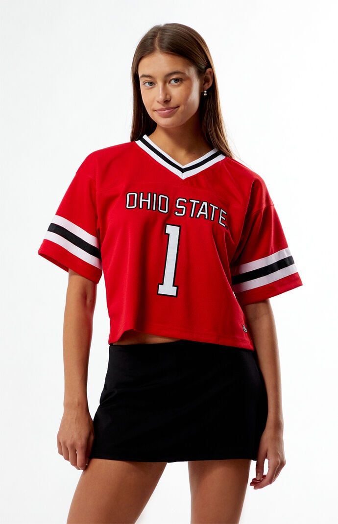HYPE & VICE Ohio State Cropped Football Jersey