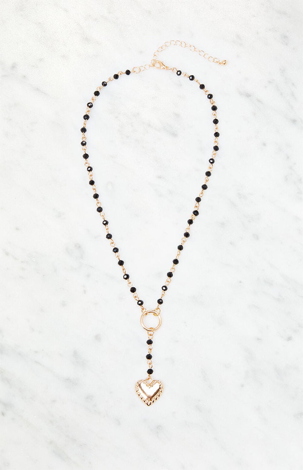 Unity Beaded Necklace with Heart Pendant - Choose your color main image 0