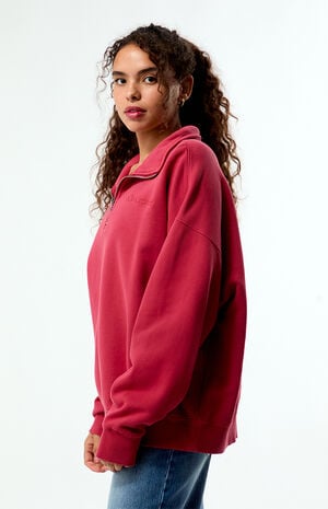 Co-Created Embroidered Quarter-Zip Sweatshirt image number 3