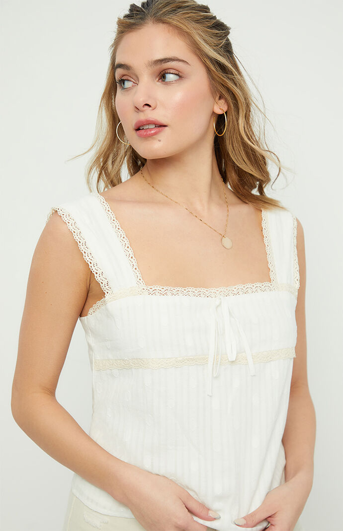 Geranium Lace Top