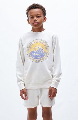 Cream Wave Pacific Sunwear Crew Neck Sweatshirt image number 1