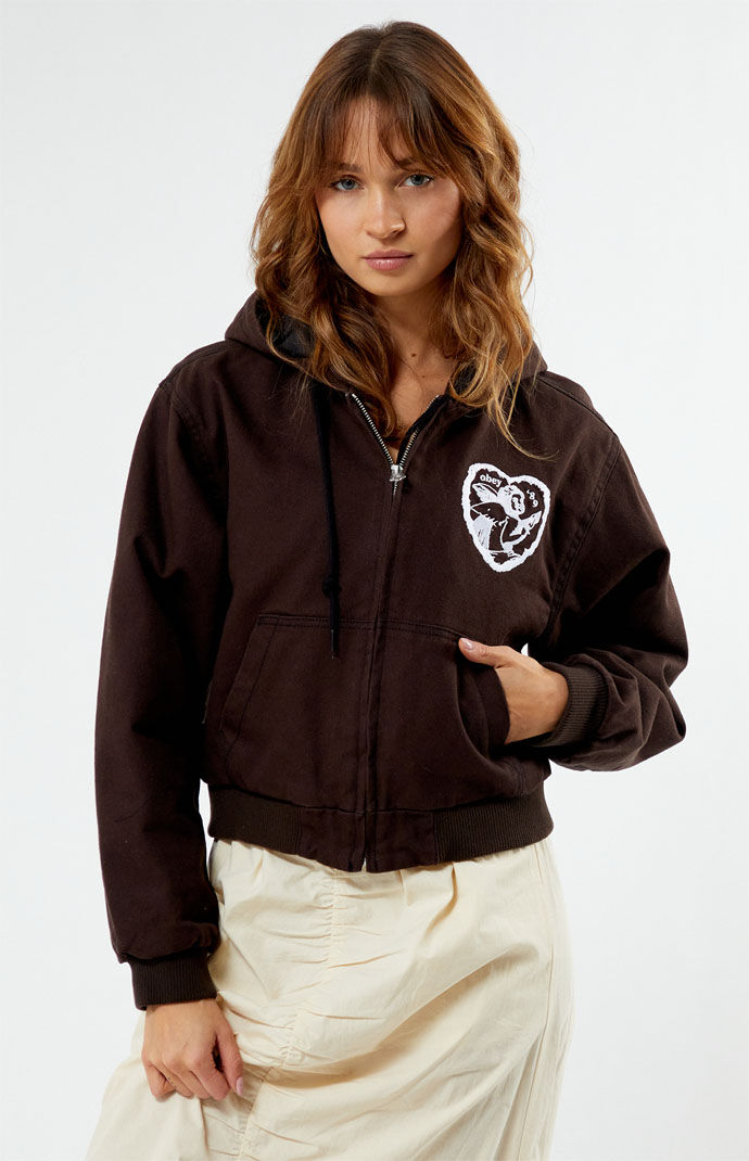 Hooded bomber sales jacket womens