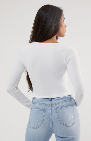 Seamless Cropped Long Sleeve T-Shirt image number 4