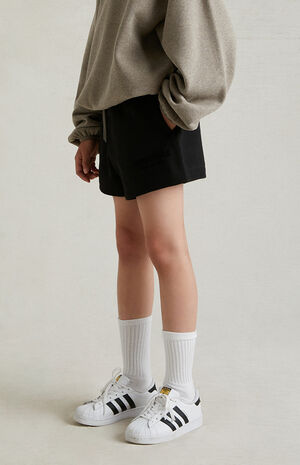 Essentials Black Sweat Shorts image number 4