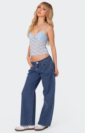 Edikted Petite Raelynn Washed Low Rise Jeans | PacSun