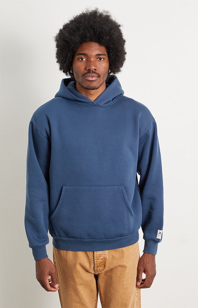 Solid blue top hoodie