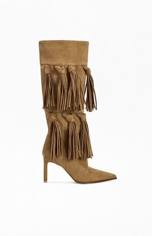 Women's Cabrera Tan Leather Stiletto Boots image number 1