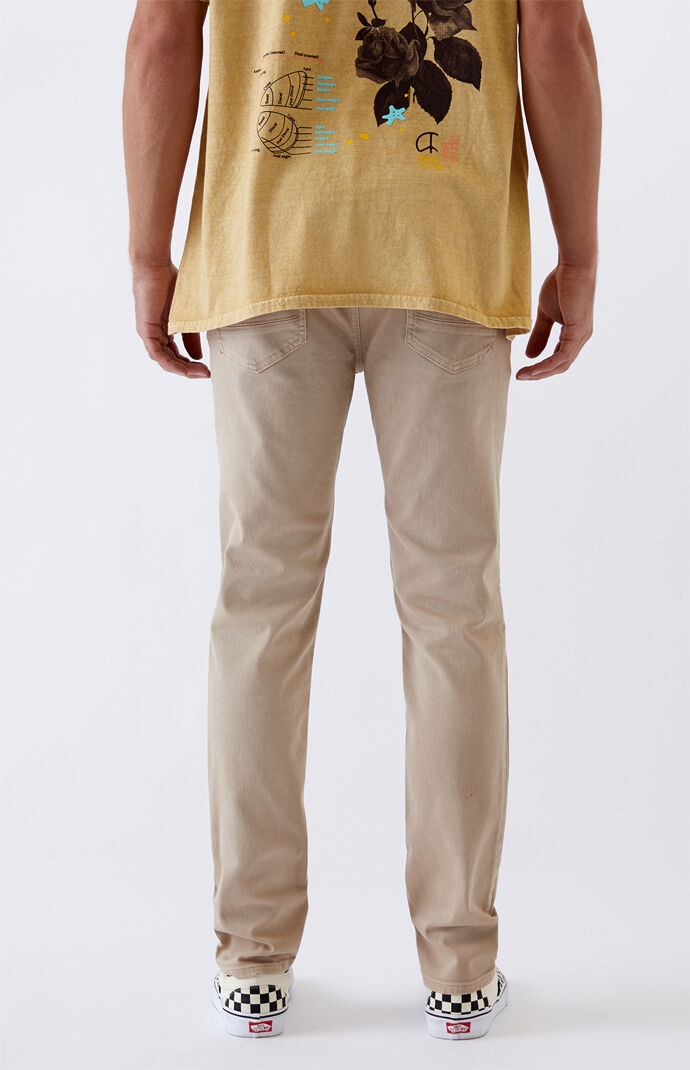 tapered khaki jeans