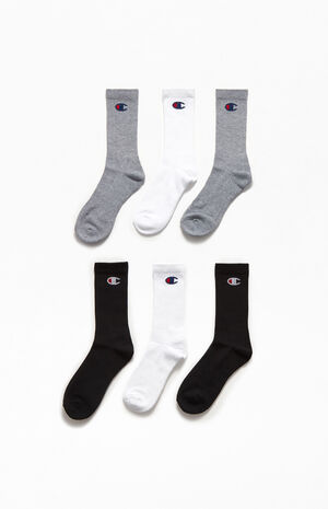 6 Pack Logo Crew Socks image number 2