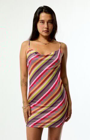 Piper Backless Striped Mini Dress image number 3