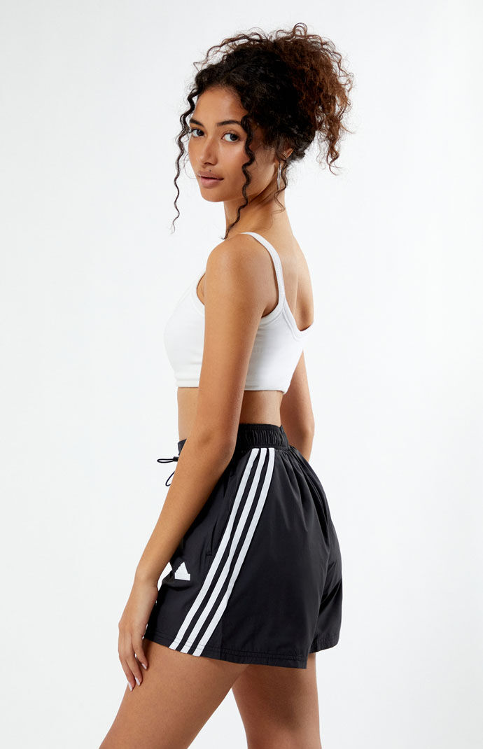 ★adidas★W FUTURE ICON 3S WOVEN ショートパンツ★追跡可 adidas Future Icons 3-Stripes Woven Shorts - Purple | adidas